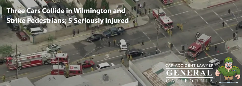 Three Cars Collide in Wilmington and Strike Pedestrians; 5 Seriously Injured