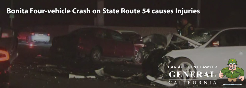 Bonita Four-vehicle Crash on State Route 54 causes Injuries