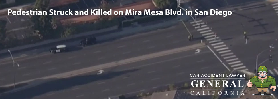 Pedestrian Struck and Killed on Mira Mesa Blvd. in San Diego